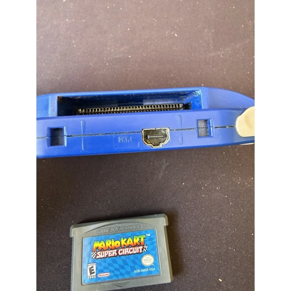 Nintendo Game Boy Advance Blue Toys R Us Edition Powers On Mario Kart Game